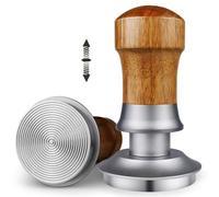 ceelatti Tamper 54 mm, 30 lbs regulador de la presión Calibrated Espresso Tamper, prensador de café para Sage Barista Pro 54 mm, mango de madera de nogal, base de acero inoxidable 304, plata