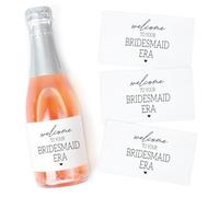 CEELGON 30 mini calcomanías de champán para dama de honor, propuesta de dama de honor, regalos con texto en inglés "Will You Be My Bridesmaid", etiquetas para caja (Bridesmaid Era B)