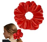 CEELGON Coletero grande de terciopelo rojo de 6.5 pulgadas, coleteros grandes para el cabello, soporte para cola de caballo para cabello grueso y rizado, accesorios extra grandes para el cabello para