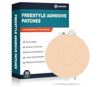 Ceeport Paquete de 30 parches adhesivos Freestyle, cubiertas de sensor diseñadas para Freestyle Libre 2/3-Enlite-Medtronic Guardian, parches de sensor CGM, sin pegamento en el centro, fijación larga
