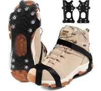 Ceestyle Crampones de Acero Inoxidable, Antideslizante Nieve Hielo Tracción para Botas Zapatos para Caminar, Senderismo, Escalada, Pesca y Montañismo