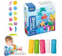 Ceeyoll 18 Piezas de Moldes plastilina,Juego de plastilina Inteligente,Mundo Submarino Juguetes de Arcilla,Herramientas Plastilina para Niños Es un regalo de cumpleaños significativo para los niños.