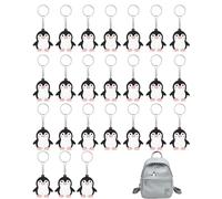 Ceeyoll 24 PCS Porte-Clés Pour Les Amateurs De Pingouins Diseño De Pingüino Pequeño Y Exquisito Llavero De Pvc Suave Resistente A Caídas Y Al Desgaste Ideal Para Llaveros Mochilas Y Colgantes De Coche