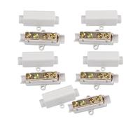 Ceeyoll 5 Piezas Conector de Cable Conductor de Latón,Empalmes Cables Electricos,Conector de Alambre,ABS bloque de terminales de cable a tope 1000V 100A,Conectores de Cable para Cables de 2,5 a 16 mm²