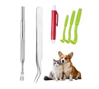 Ceeyoll, 6 Piezas, Quita Garrapatas, Pinza Garrapatas, Pinzas para Quitar Garrapatas, Duradero, Fácil de Limpiar, Pinzas Garrapatas Humanos, Adecuado para Humanos, Perros, Gatos y Niños