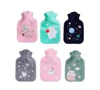 Ceeyoll bolsa agua caliente 6piezas Compacto y portátil Reutilizable a Prueba de fugas Capacidad de 300 ml Ideal para viajes y apto para niños y Adultos en Climas fríos