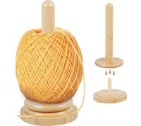 Ceeyoll Soporte para Hilar e Hilos de Madera,Soporte Lana Giratorio,Dispensador de Hilo de Madera,Soporte para Bolas de Lana para Tejer,Regalo Ganchillo Para Los Amantes Del Punto.