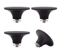 CEEYSEE 4 pomos negros para tapa de olla, resistentes al calor, con tornillos, universales, para utensilios de cocina, sartenes y hervidores (GGSB/FT)