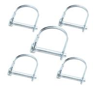 CEEYSEE 5 pasadores de seguridad de 6 mm x 40 mm con cierre de bloqueo de galvanizado, para remolques, camiones, tractores, volquetes, granjas, cortacésped (D6 mm x 40 mm)
