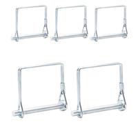 CEEYSEE 5 pasadores de seguridad de 6 mm x 60 mm, pasador de tubo plegable con cierre de bloqueo, patillas cuadradas de galvanizado para remolques, tractores, volquetes, granjas, cortacésped (F.6 mm x