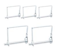 CEEYSEE 5 pasadores de seguridad de 6 mm x 70 mm, pasador de tubo plegable con cierre de bloqueo, patillas cuadradas de galvanizado para remolques, tractores, volquetes, granjas, cortacésped (F.6 mm x