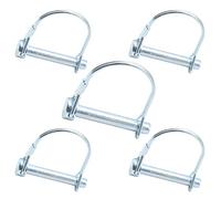 CEEYSEE 5 pasadores de seguridad de 8 mm x 50 mm con cierre de bloqueo de galvanizado, para remolques, camiones, tractores, volquetes, granjas, cortacéspedes (D8 mm x 50 mm)