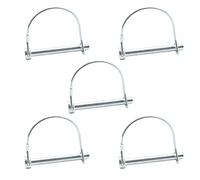 CEEYSEE 5 pasadores de seguridad de 8 mm x 60 mm con cierre de bloqueo de galvanizado, para remolques, camiones, tractores, volquetes, granjas, cortacéspedes (D8 mm x 60 mm)