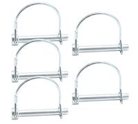 CEEYSEE 5 pasadores de seguridad de 8 mm x 70 mm con cierre de bloqueo de galvanizado, para remolques, camiones, tractores, volquetes, granjas, cortacésped (D8 mm x 70 mm)