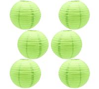 CEEYSEE 6 linternas de papel de 12 pulgadas, color verde, chino japonés, redondo, para decoración de Halloween, boda, cumpleaños, linternas de papel, decoraciones de fiesta (verde/CL)