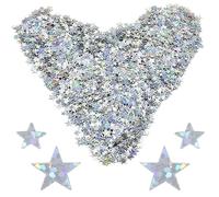 CEEYSEE Confeti de estrella con purpurina de 60 g/2.1 pulgadas, estrellas de papel de aluminio metálico, lentejuelas, estrellas holográficas, confeti de mesa para fiestas, bodas, decoraciones de