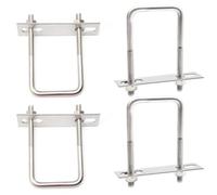 CEEYSEE Juego de 4 pernos en U M8 Square de 50 x 100 mm con ranuras, lavadoras y marco de placa de acero inoxidable U para aplicaciones industriales e automotrices (U/M8-50 x 100 mm)