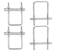 CEEYSEE Juego de 4 tornillos en U M6 de 50 x 100 mm, acero inoxidable 304, para fijación de tubos, vehículos, barcos, puentes, túneles (U/M6-50 x 100 mm)