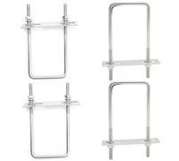 CEEYSEE Juego de 4 tornillos en U M6 de 50 x 120 mm, acero inoxidable 304, para fijación de tubos, vehículos, barcos, puentes, túneles (U/M6-50 x 120 mm)