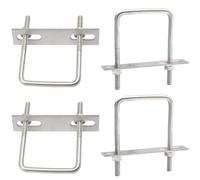 CEEYSEE Juego de 4 tornillos en U M6 de 50 x 80 mm, acero inoxidable 304, para fijación de tubos, vehículos, barcos, puentes, túneles (U/M6-50 x 80 mm)