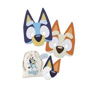 Cefa Toys- CREA tu máscara de Bluey y Bingo Actividades Divertidas, Color Azul y marrón, 16 cm (25009)