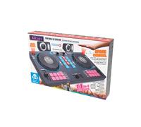 Cefa Toys - Estación de Dj Portátil con Altavoces y Control Espacial 14 en 1, Con Tocadiscos, Crossfader y Más de 144 Combinaciones de Mix, Incluye Reproductor de Bluetooth y USB y Batería Recargable