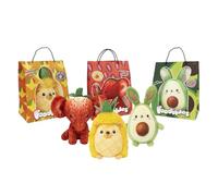 Cefa Toys - Foodibles Peluche Grande con Aroma Frutal para Niños | Elefante fresa, conejo aguacate o erizo piña, envío aleatorio, bolsa microperforada.