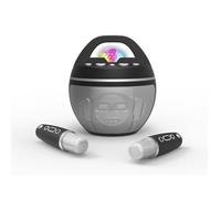 Cefa Toys - iDance Speaker Karaoke Party Ball - Altavoz Karaoke Bluetooth con 2 Micrófonos Inalámbricos y Luces de Discoteca - 40W Portátil - Batería Recargable - Soporte para Móvil y Tablet