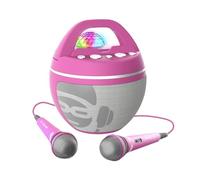 Cefa Toys - iDance Speaker Karaoke Party Ball - Color Rosa - Altavoz Karaoke Bluetooth con 2 Micrófonos Inalámbricos y Luces de Discoteca - 40W Portátil con Batería Recargable - Soporte para Móvil y T