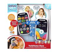 Cefa Toys - Infinifun Teléfono Dúo Bluetooth, Juguete Educativo, Pantalla Táctil con Luces y Sonidos, Incluye Juegos de Números, Vehículos, Colores y Animales, para Niños a Partir de los 12 Meses