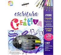 Cefa Toys INTERACTIVA Escritura Creativa Petit Picasso, Aprende a Crear Diferentes Tipos de Letras, Color Blanco, Juego de 52 Piezas (Spice Box 570)