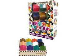 Cefa Toys- Juego de lógica y deducción Chroma Cube.Incluye 12 Bloques de Colores de Madera, 25 Tarjetas con Las Pistas y Caja de Madera Soporte y Guarda Tarjetas.Apto para niños a Partir de 8 años.