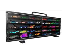 Cefa Toys- Maletín Coleccionista Hot Wheels, Vitrina Portátil para 40 Coche | 4 opciones de exposición, baldas y foam incluidos, se cuelga en pared, coches no incluidos