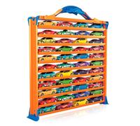 CEFA TOYS - Maletín Portacoches Hot Wheels 3 en 1 Pista y Almacén 44 Coches | 35 piezas incluidas, compatible con pistas Hot Wheels, asa de transporte, coches no incluidos