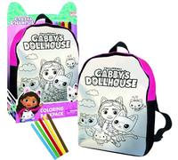 Cefa Toys- Mochila para colorear la Casa de Muñecas de Gabby. Incluye mochila, 5 rotuladores para pintar en tela. Apto para niños a partir de 3 años