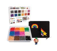 Cefa Toys- Pix Brix Pixel Art 3000 piezas,Colores Surtidos,Gama Oscura,Construcción Horizontal,Vertical,Diagonal,CREA mosaicos,Figuras 2D,3D.Compatible con Otras Marcas,Niños a Partir de 6 años.