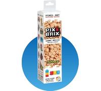 Cefa Toys- Pix Brix Pixel Art,juguete de construcción en horizontal,vertical y diagonal,crea mosaicos,figuras en 2D y 3D, 500 piezas Beiges,compatible con otras marcas,Niños a partir de los 6 años.