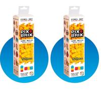 Cefa Toys-Pix Brix Pixel Art,Juguete de construcción en Horizontal,Vertical y Diagonal,CREA mosaicos,Figuras en 2D y 3D, 500 Piezas Amarillas,Compatible con Otras Marcas,Niños a Partir de los 6 años.
