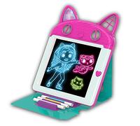 Cefa Toys - Pizarra Luminosa Premium con Luces de Colores La Casa de Muñecas de Gaby, Pizarra Mágica con Tableta Luminosa, 3 Rotuladores de Doble Cara, Apto para Niños a Partir de 5 Años