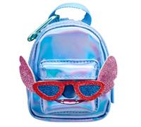 Cefa Toys Real Littles Mochila Mini Disney Stitch - Mochila Holográfica con 6 Mini Accesorios de papelería Reales, Incluye Mosquetón Apto para niños a Partir de +6 Años