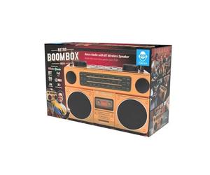 Cefa Toys Retro Boombox 9M16 Altavoz Portátil Bluetooth con Radio FM, USB, Tarjeta TF y Entrada AUX, Diseño Vintage Recargable con Asa de Transporte