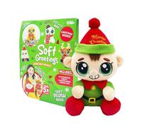 Cefa Toys - Soft Greetings Navideños - Tarjeta de Felicitación con Peluche Sorpresa Expandible y Confeti - Regalo Navideño Original para Niños y Adultos - 6 Modelos Surtidos - a Partir de los 3 Años