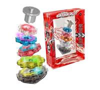 Cefa Toys - Totem Infernal Power, 5 Peonzas Eléctricas Apilables con LED de Colores, Apto para Niños a Partir de 7 años