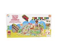 Cefa Toys - Tren City Adventures con Alfombra Infantil Puzzle y Locomotora Motorizada - Set de 60 Piezas - Juego Creativo para Niños a Partir de 3 Años