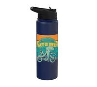 Cefalópodo Bájate de mi arrecife Kraken Pulpo Calamar Amante Stainless Steel Insulated Water Bottle