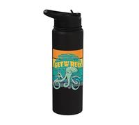 Cefalópodo Bájate de mi arrecife Kraken Pulpo Calamar Amante Stainless Steel Insulated Water Bottle