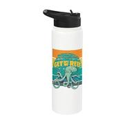 Cefalópodo Bájate de mi arrecife Kraken Pulpo Calamar Amante Stainless Steel Insulated Water Bottle