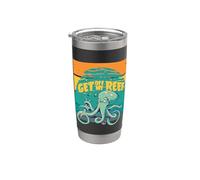 Cefalópodo Bájate de mi arrecife Kraken Pulpo Calamar Amante Vaso térmico de acero inoxidable de doble pared