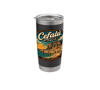 Cefalú Sicilia Cefalú Viajes de vacaciones Costa italiana Vaso térmico de acero inoxidable de doble pared