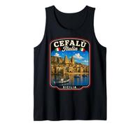 Cefalú Sicilia Vacaciones a Cefalú Viaje Familiar Cefalú Coincidencia Camiseta sin Mangas